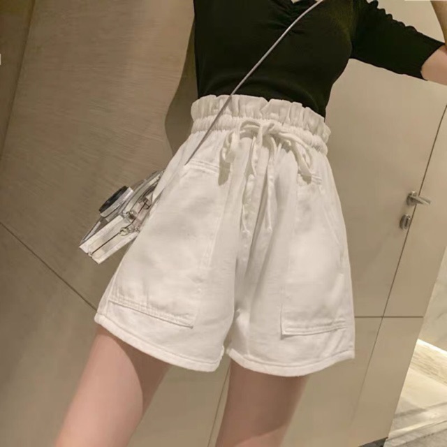 Quần short kaki lưng cao