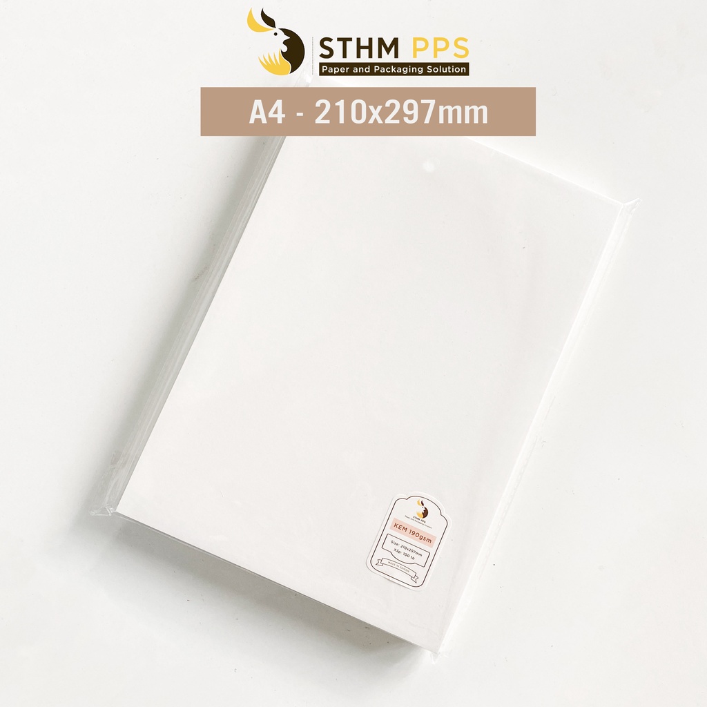 100 tờ giấy kem 190gsm - A4 A5 A6 - Dùng in ấn, vẽ phác thảo, ghi chú - STHM PPS