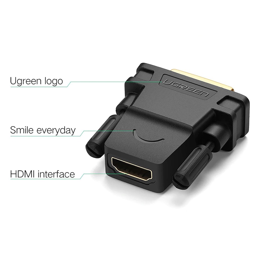 Bộ Chuyển DVI Sang HDMI Cao Cấp | UGREEN 20124 Chính Hãng