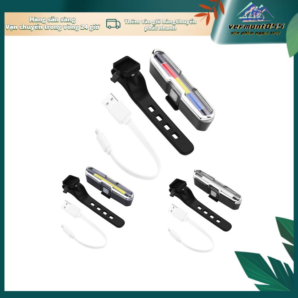 Vermont055 USB Rechargeable LED Cycling Mountain Bike Bicycle Warning Rear Tail Light