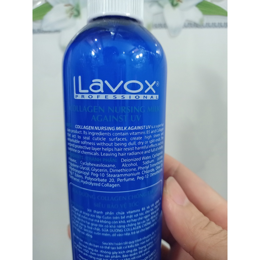 Xịt dưỡng xanh Lavox collagen phục hồi tóc - phụ liệu tóc Thủ Đức