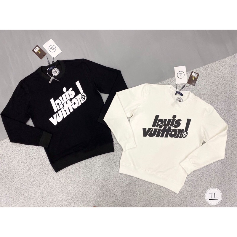 Áo nỉ thu đông nam nữ LV chữ chéo , áo thun Unisex dài tay - đồ đôi, nhóm - Bear shop