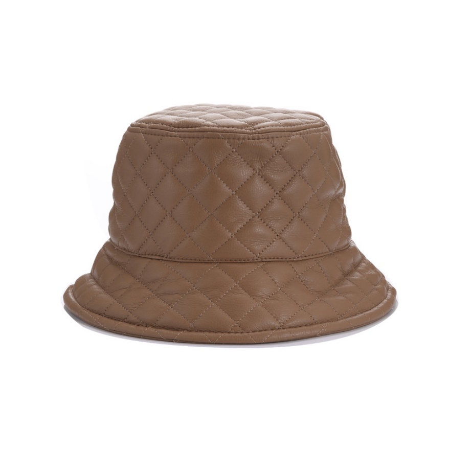 Mộc®Mũ bucket da trần tràm mùa đông cá tính phong cách Hàn