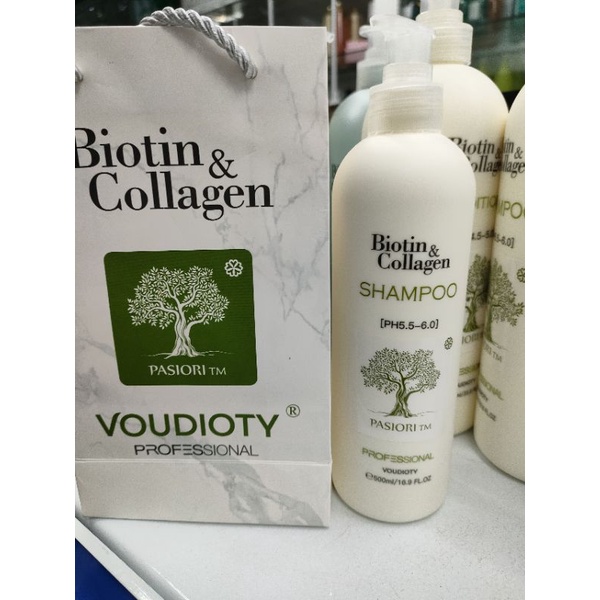 Lẻ dầu gội hoặc dầu xả phục hồi và kích thích mọc tóc Biotin &amp; Collagen 500ml - 1000ml