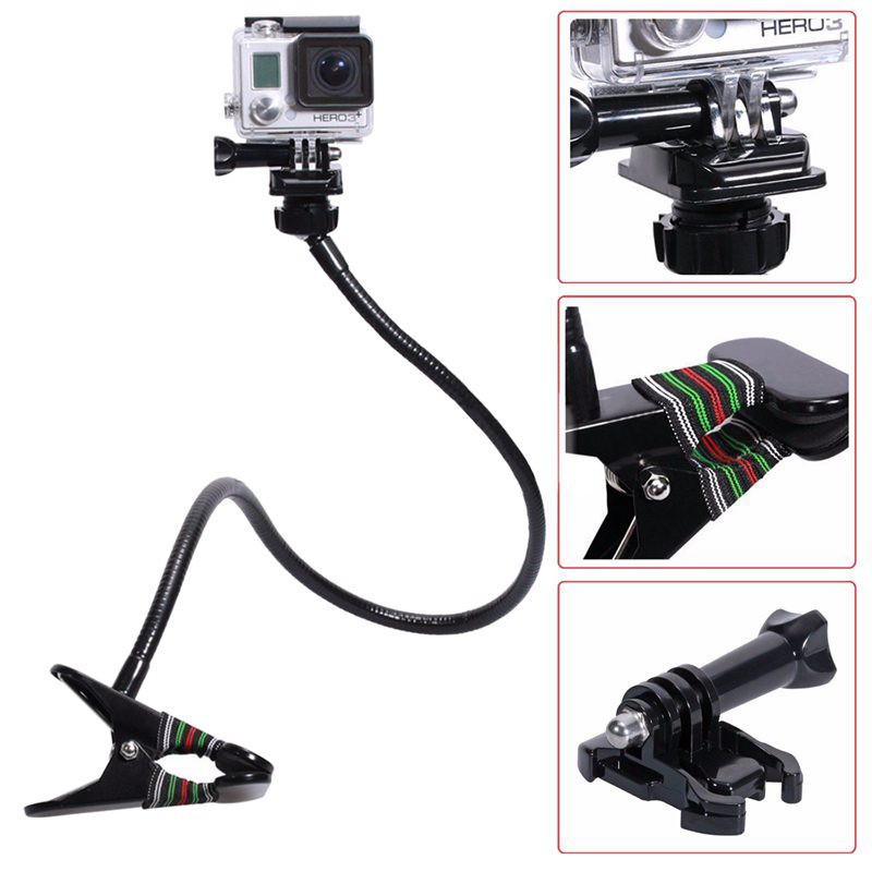 Chân đế gắn máy quay phim Gopro Hero 2 3 3+ 4 dạng dây dài có đồ kẹp tiện lợi