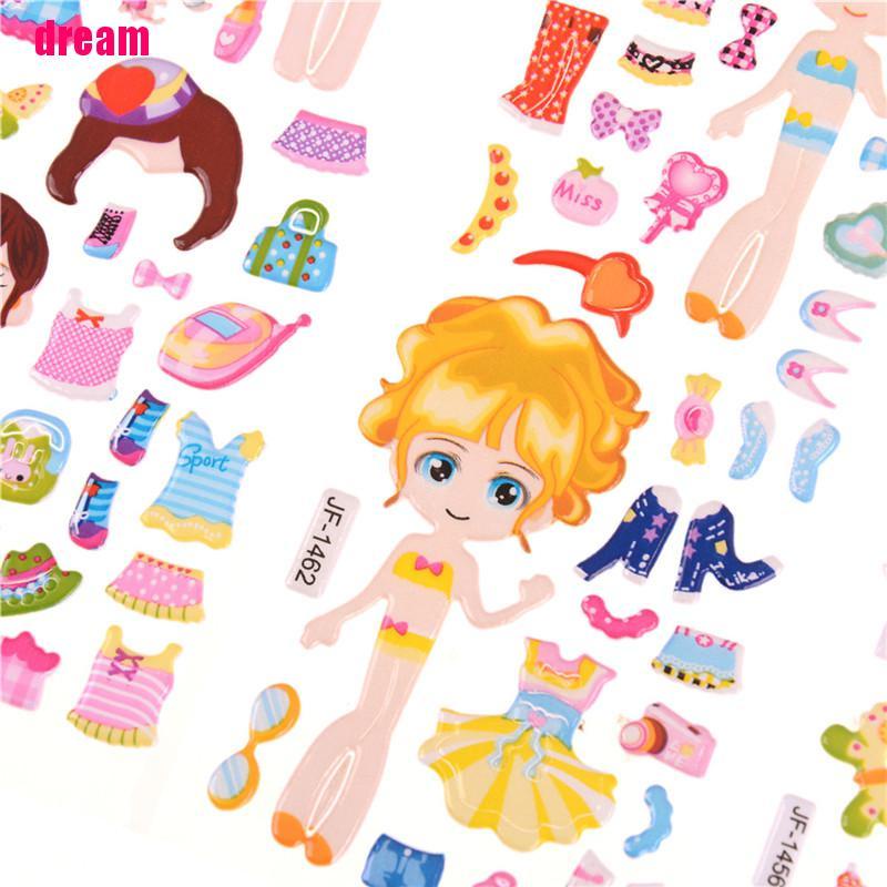 Set 5 Miếng Dán Trang Trí Đầm Công Chúa Xinh Xắn