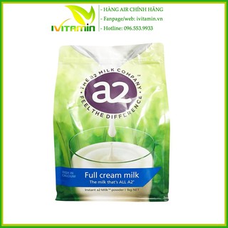 Sữa bột A2 nguyên kem, tách kem nội địa Úc 1kg