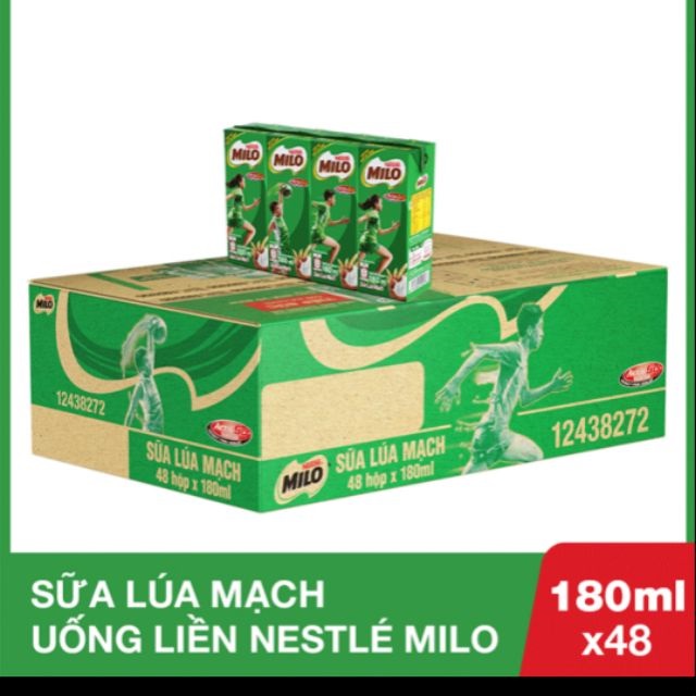 [SenXanh Emart] Thùng 48 Hộp Sữa Lúa Mạch Milo 180ml - Active Go