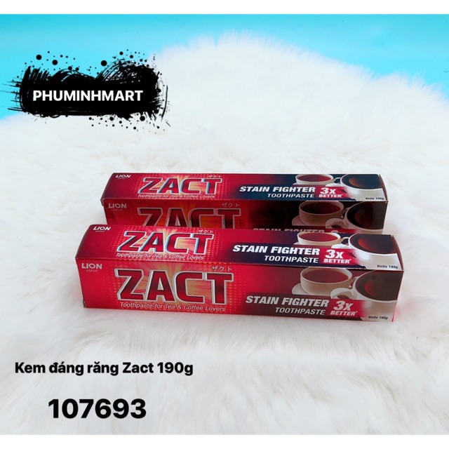 Kem đánh răng Zact dành cho ngừoi hút thuốc - uống trà - cà phê 190g - 6107693