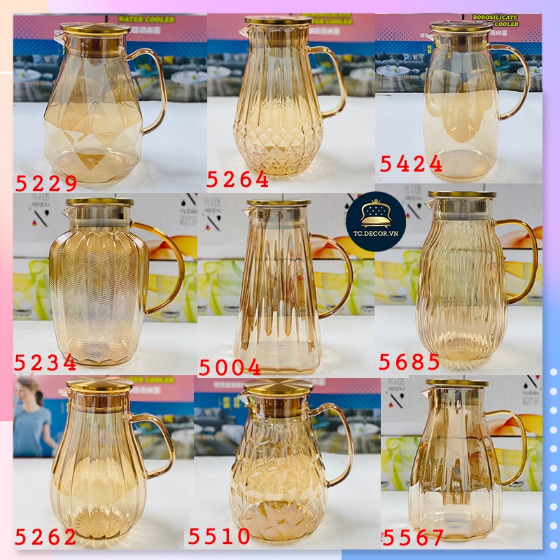 Bình Thuỷ Tinh Pha Lê Bohemia 1800ml ⚡️ Sang Trọng Tinh Tế ⚡️