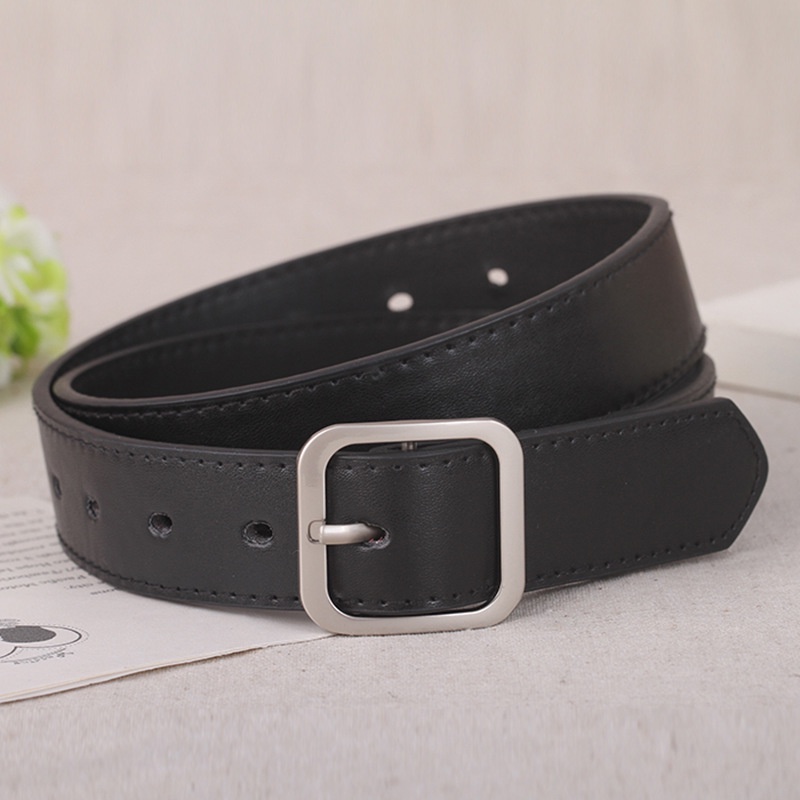 Thắt Lưng Da PU Khóa Vuông Phong Cách Retro Đơn Giản Thời Trang Mới Cho Nữ