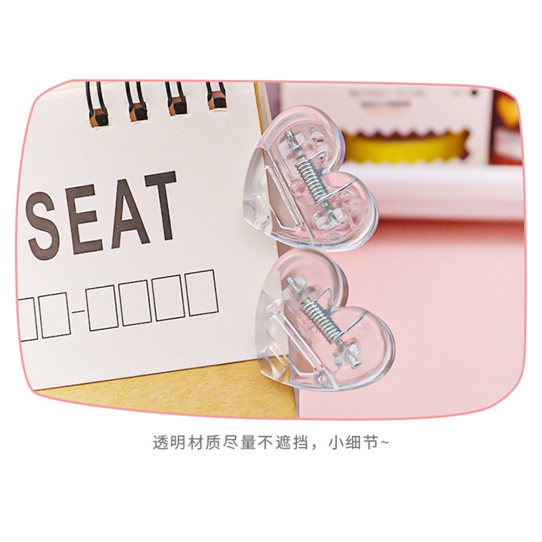 Kẹp Trong Suốt Mini Hình Trái Tim Dễ Thương Dùng Trang Trí Ảnh