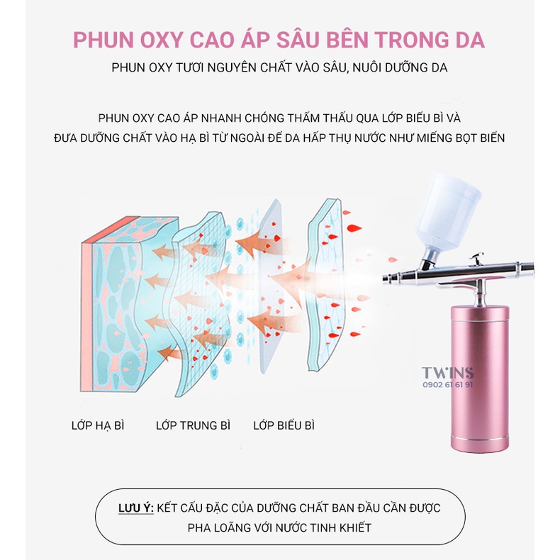 Máy Phun Oxygen Injector Blingbelle Cấp Oxy Cho Da, Trẻ Hóa, Tăng Cường Collagen, Phục Hồi Nhanh Chóng, Tăng Đàn Hồi | BigBuy360 - bigbuy360.vn