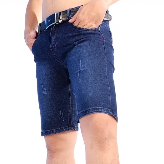 Quần Short Jean Nam Mẫu Cào Sước Nhẹ THOITRANG24H Màu Xanh Đậm Phom Đứng Thời Trang Phù Hợp Hơn Với Người Trẻ