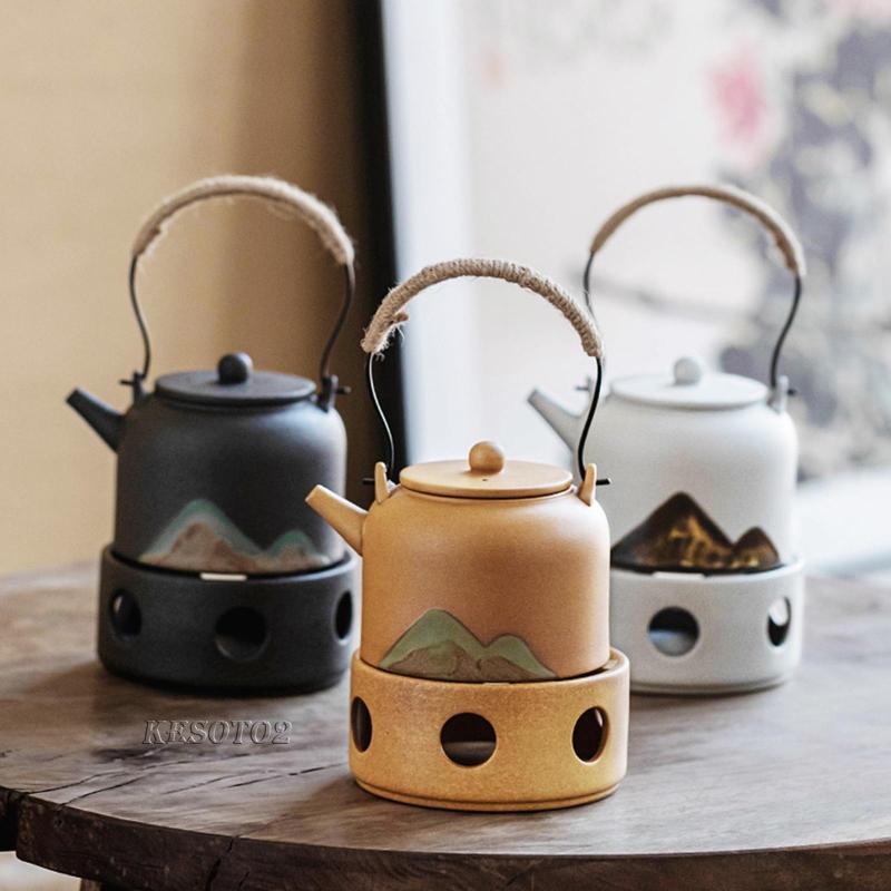 Ấm Trà Bằng Sứ 350ml Có Tay Cầm Tiện Dụng Cho Gia Đình 350ml