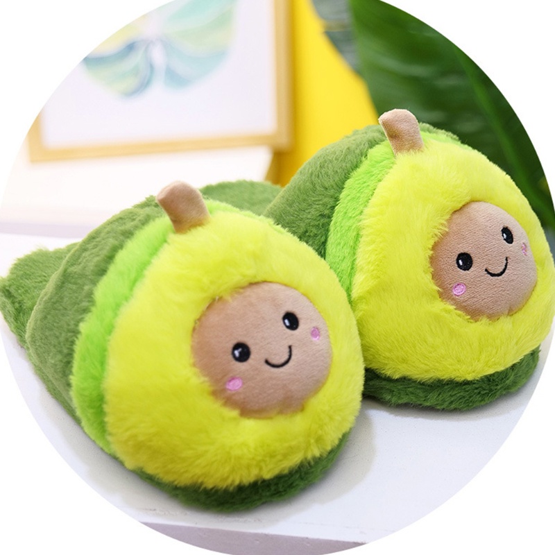 Dép Bông Đi Trong Nhà Ấm Áp Hình Quả Bơ Dễ Thương