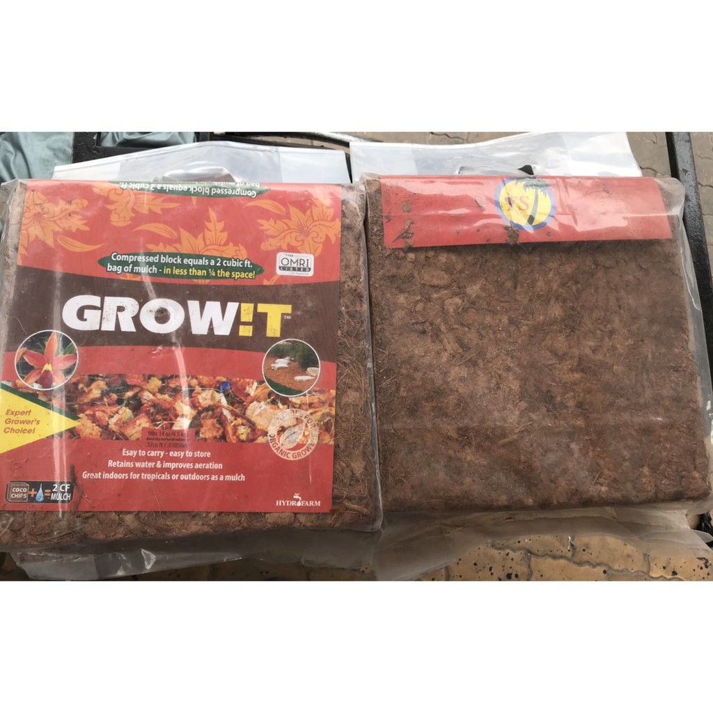 DỪA NHẬP KHẨU GROW!T - COCO COIR CHIPS CỤC KHOẢN 4.5kg