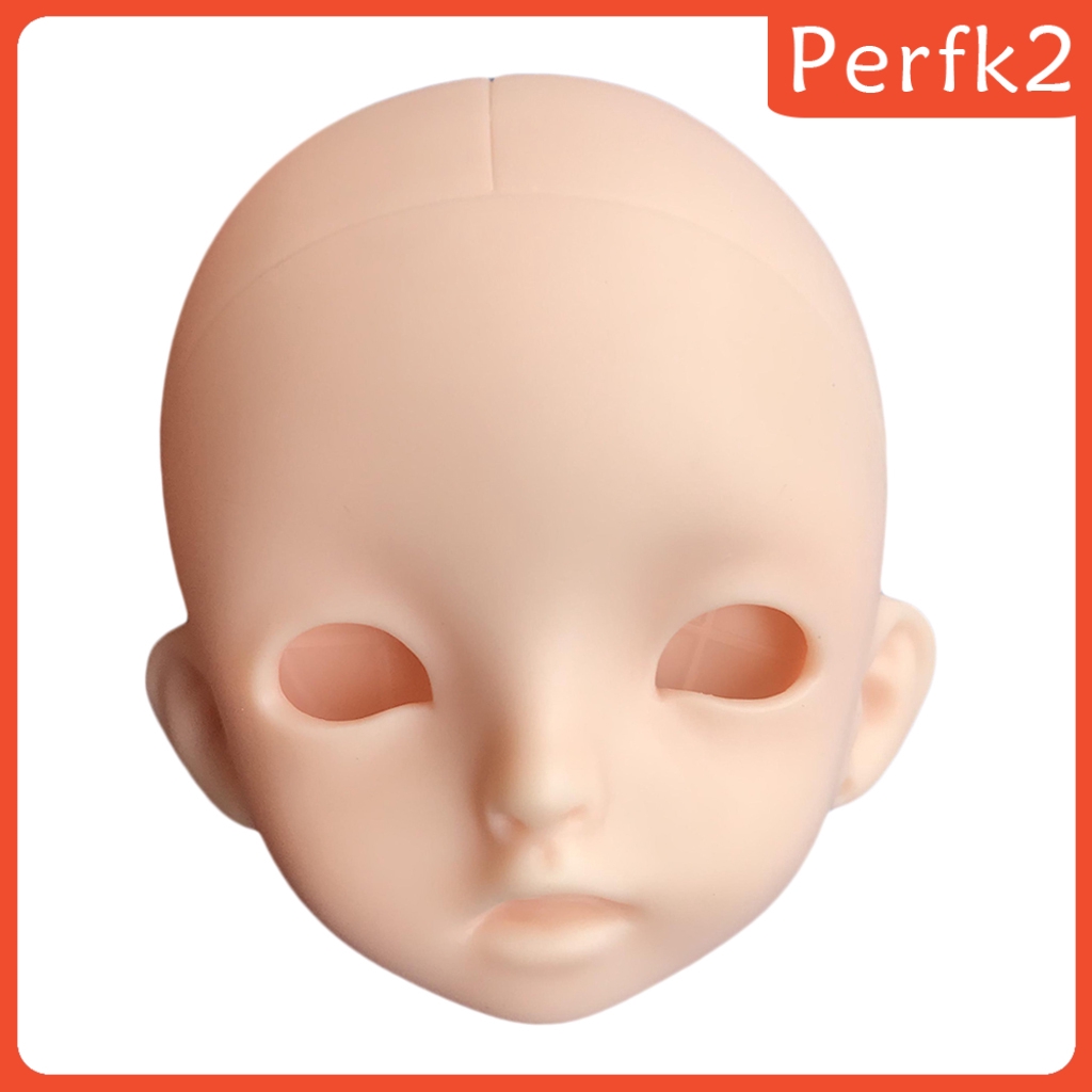 12inch BJD Unpainted Female Doll Body Parts DIY Replacements White Skin Head