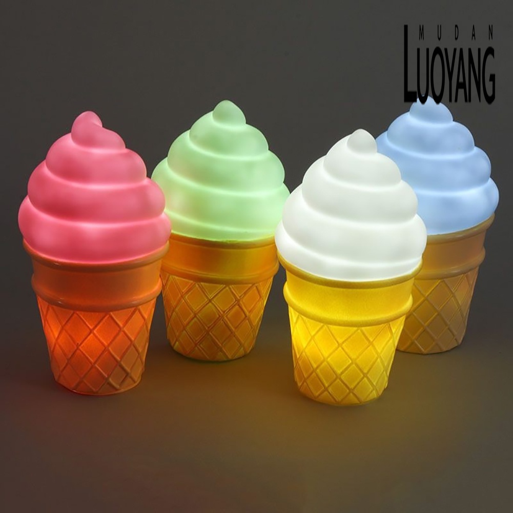 Đèn LED Để Bàn Hình Cây Kem Trang Trí Phòng Ngủ