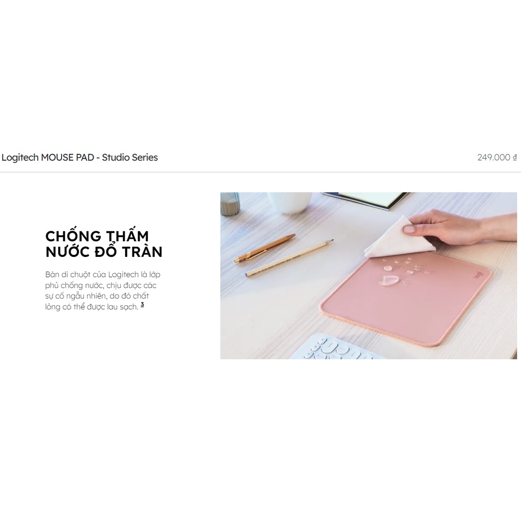 Miếng lót chuột Mouse Pad LOGITECH Studio Series (Màu hồng)