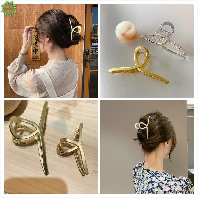Kẹp Tóc Kim Loại Thiết Kế Đơn Giản Phong Cách Hàn Quốc Dễ Thương
