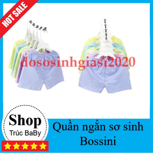 Quần ngắn sơ sinh màu ⚡CỰC DỄ THƯƠNG⚡ quần cộc trẻ em Bossini 2-12kg