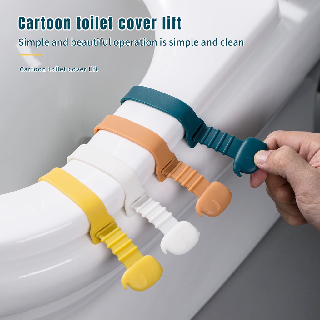 Dụng cụ nâng nắp toilet Shepherd bằng silicon có thể điều chỉnh kiểu dáng hoạt hình tiện dụng cho phòng tắm
