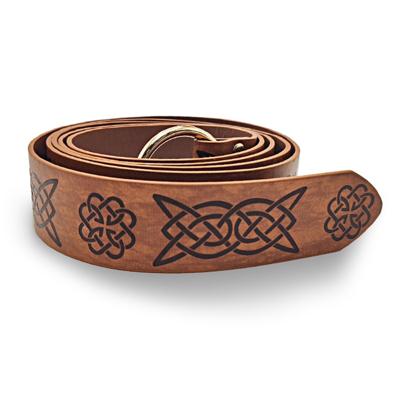 Nắp nổi thời trung cổ viking vegvisir da pu o ring belt retro renaissance