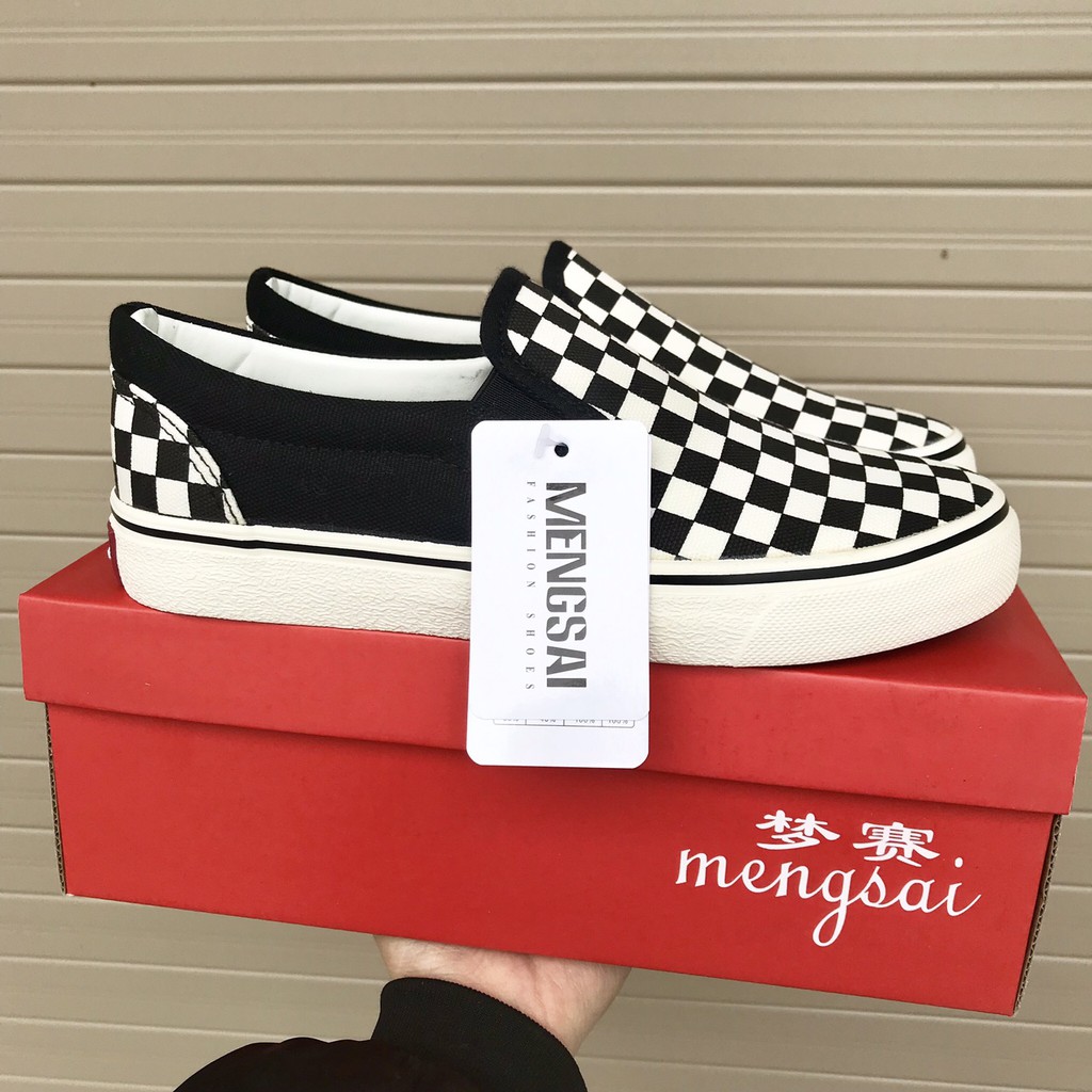 [Mã FAGREEN245 giảm 10% tối đa 30K đơn 99K] Giày thể thao van caro, giày lười slip on nam nữ full box | BigBuy360 - bigbuy360.vn