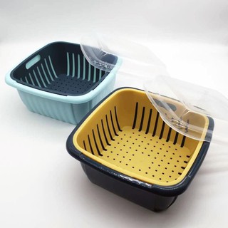 RỔ ĐỰNG RAU CỦ -SET 4C CÓ NẮP ĐẬY
