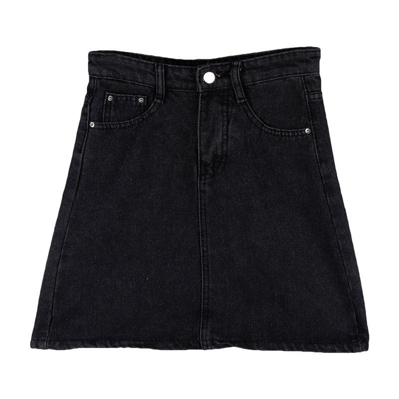 Chân váy jean COZOK lưng cao ôm dáng kiểu dáng đơn giản thời trang