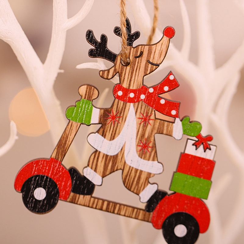 Set 9 Đồ trang trí Ông Già Noel / Người Tuyết / Tuần Lộc Hoạt Hình Trang Trí Cây Thông Giáng Sinh