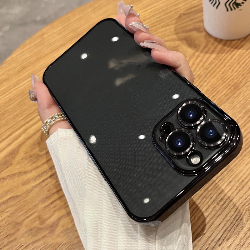 Ốp Điện Thoại Silicon Mềm Trong Suốt Mạ Viền Sang Trọng Dành Cho iPhone 13 12 11 Pro Max X XS XR 7 8 Plus SE
