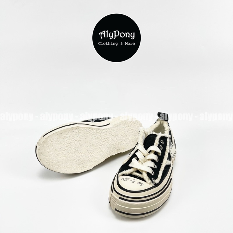 [Clip+Ảnh thật] xVESSEL Giày sneaker nữ style rách cao 3,5-4cm