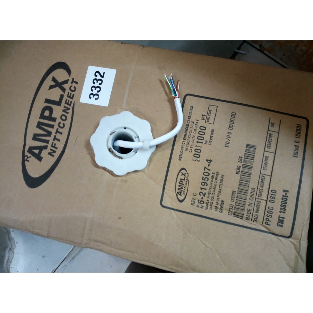 Cáp mạng AMP STP CAT5 3332 - Màu trắng _ Giá bán lẻ 2 M = 10k