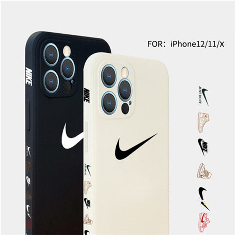 Ốp điện thoại N.I.K.E cạnh vuông in hình viền cho Iphone13 Pro Max  7/7plus/8/8plus/x/xr/xs/11ProMax/12/pro/max/plus