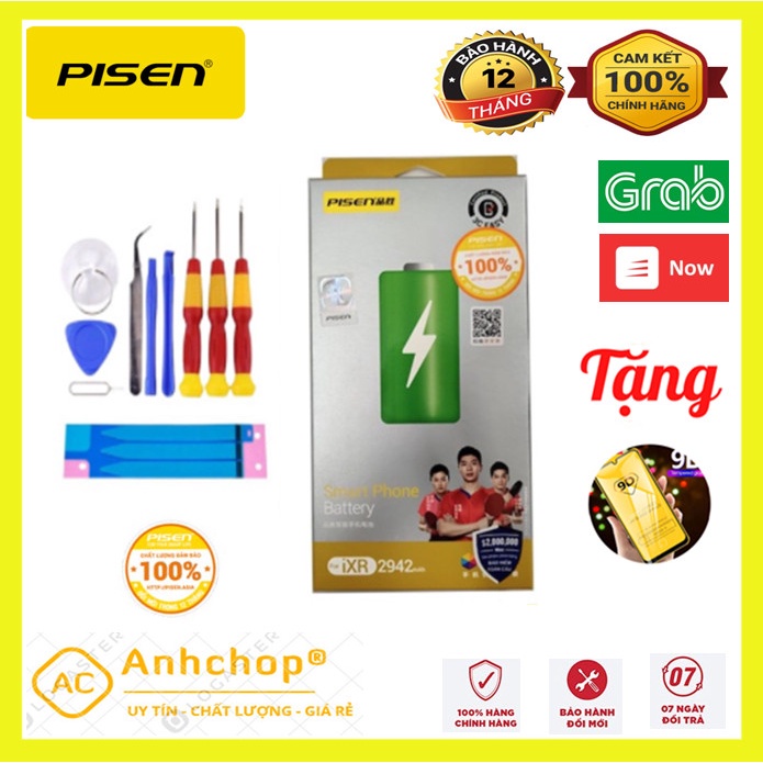 PIN PISEN IPHONE dung lượng chuẩn 5s/ 6/ 6s/ 6pl/ 6spl/ 7/ 7pl/ 8/ 8pl/ X/ Xs/ Xr/ Xsmax/ 11 + Bộ Vít tháo lắp