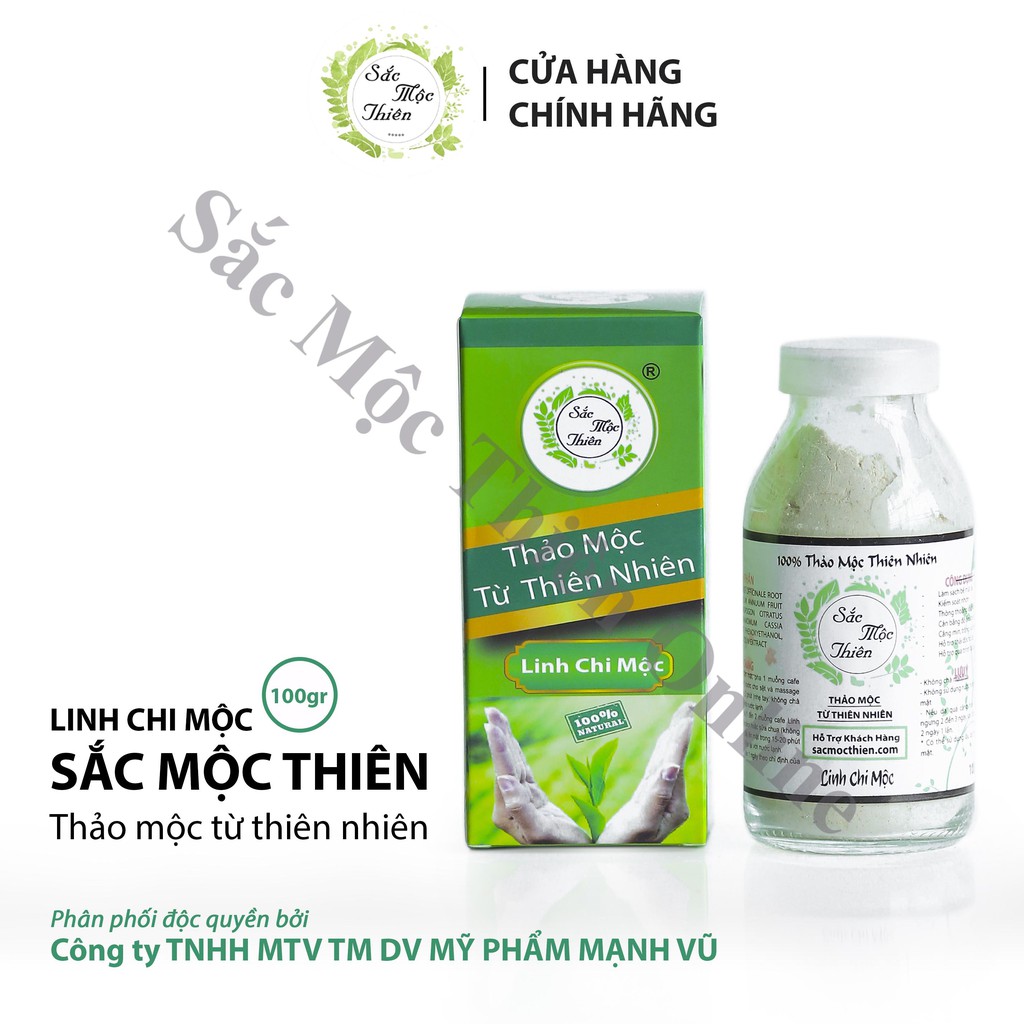 Linh Chi Mộc Sắc Mộc Thiên Da Sạch Nhờn Căng Mịn Cân Bằng Độ Ẩm 100gr