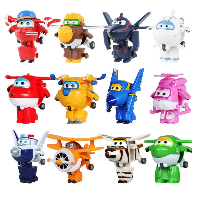 Super wings đội bay siêu đẳng đồ chơi trẻ em máy bay mini biến thành rô bốt (1 nhân vật)