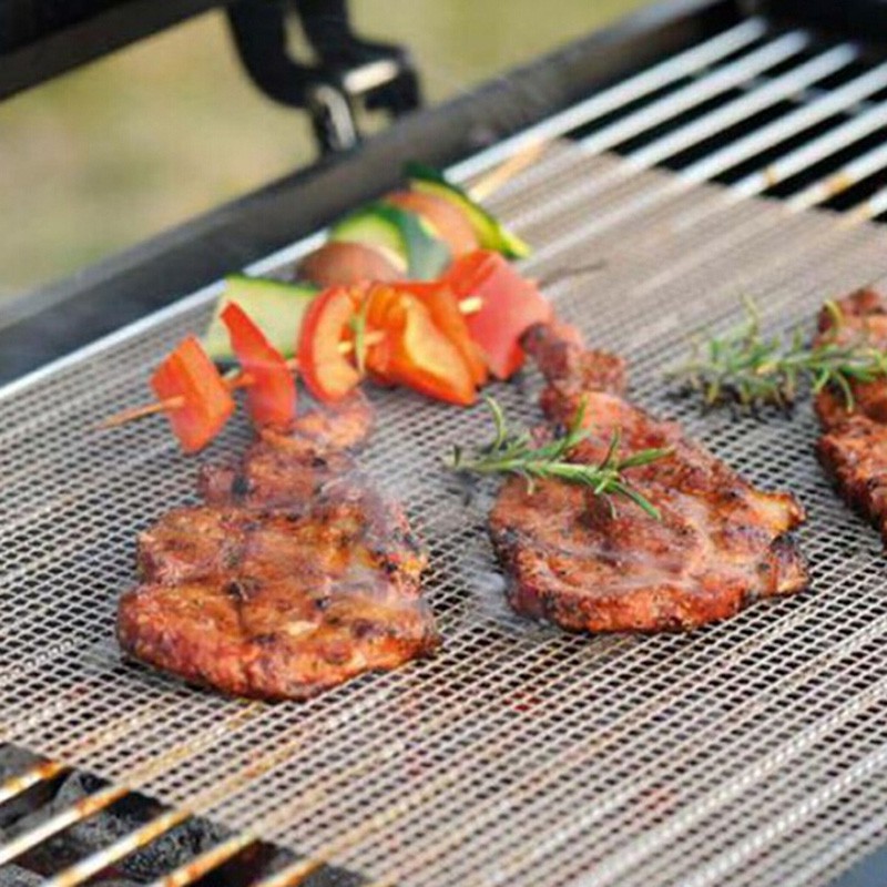 Thảm Lưới Nướng BBQ Màu Đen Chống Dính Tiện Dụng
