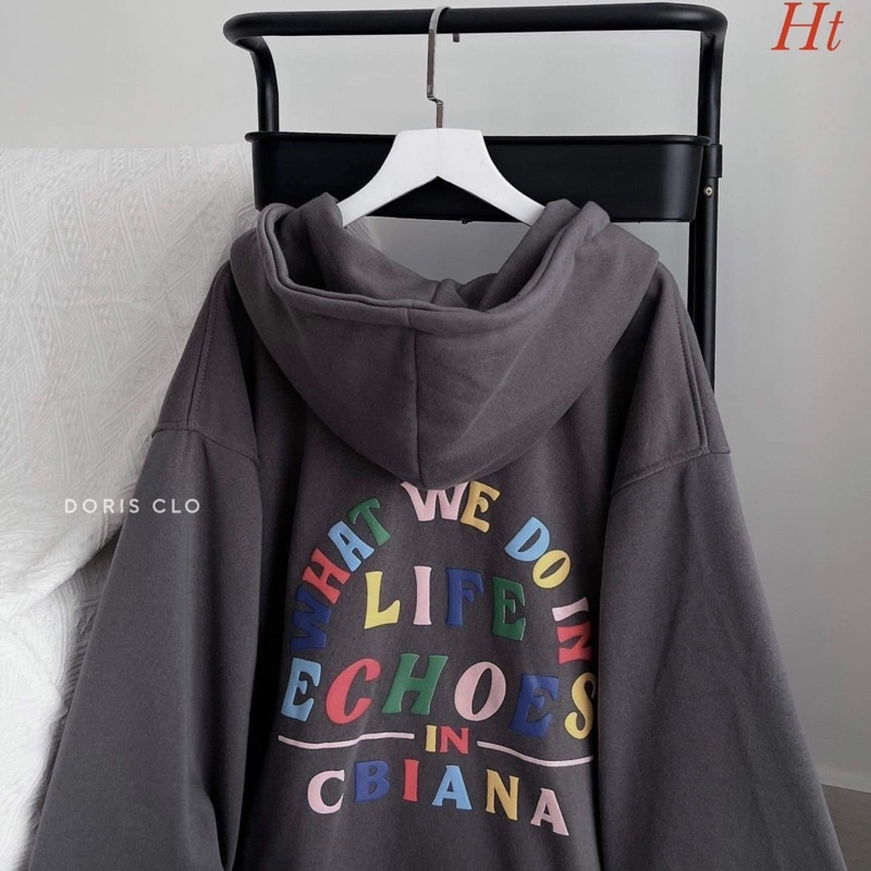 Áo khoá nỉ LIFE sắc màu HT12