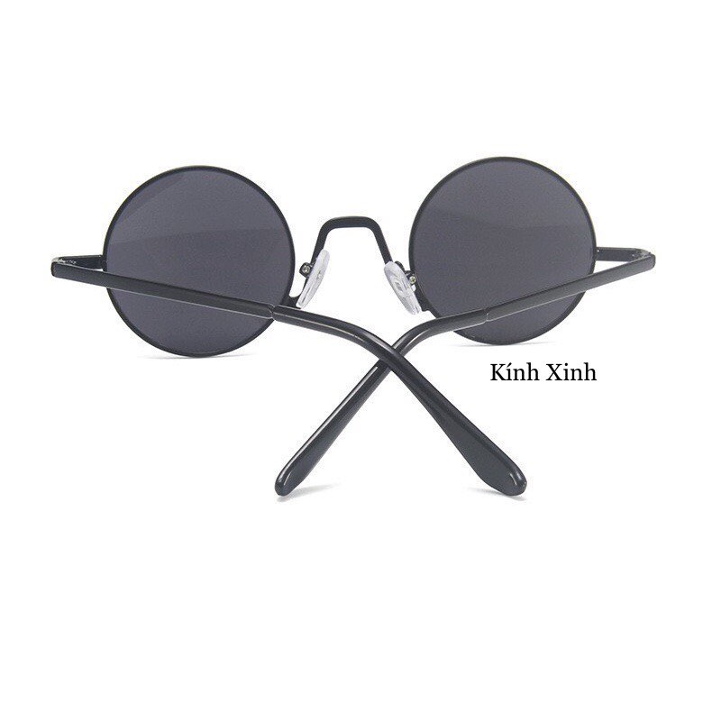 Kính râm thời trang mắt tròn kim loại cao cấp cho bé
