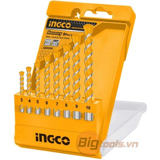 Bộ mũi khoan bê tông 8 chi tiết INGCO AKD3081