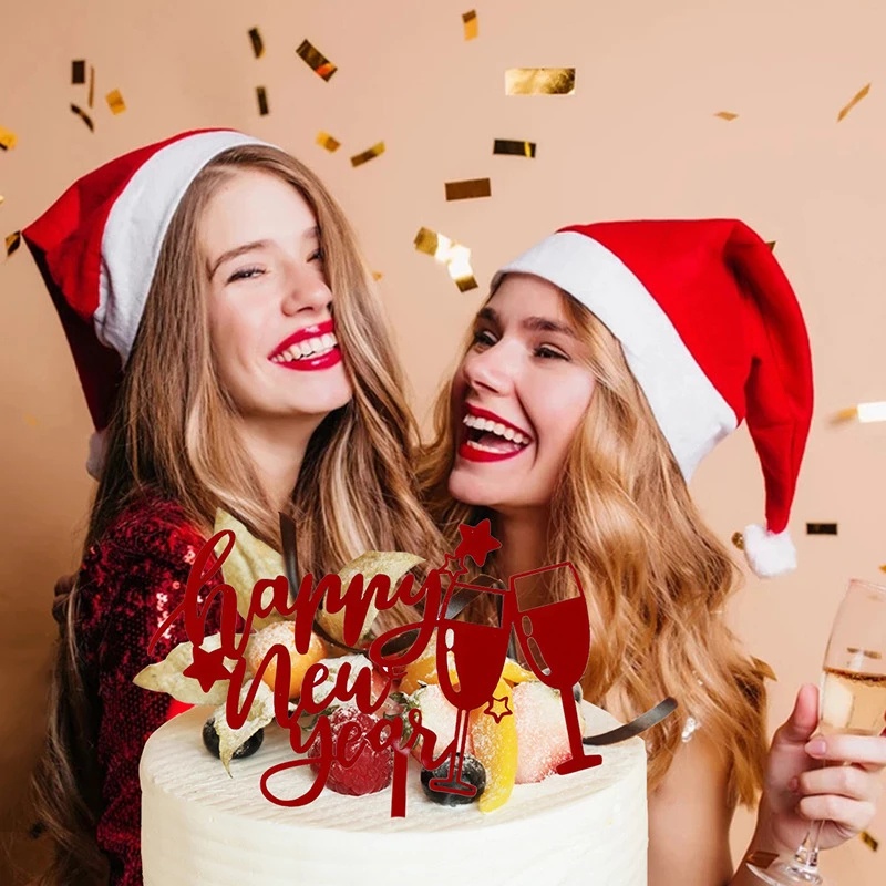 Set 2022 phụ kiện cắm trang trí bánh kem mừng năm mới/sinh nhật/sự kiện