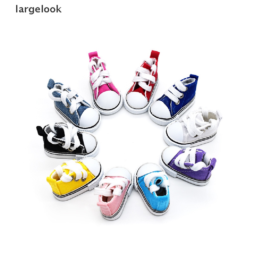 Giày thể thao vải canvas thời trang Hàn Quốc cho búp bê 1 / 6 Bjd 5cm