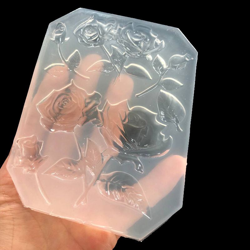 Khuôn làm trang sức thủ công hình hoa hồng bằng epoxy UV