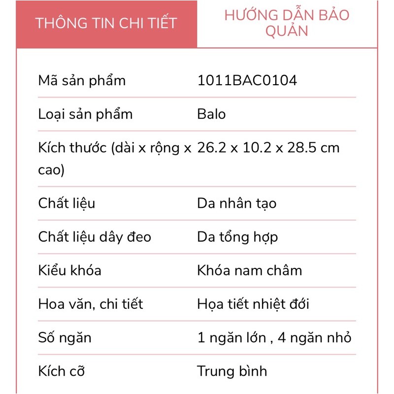 Thanh lý ba lô Vascara dùng 1 lần