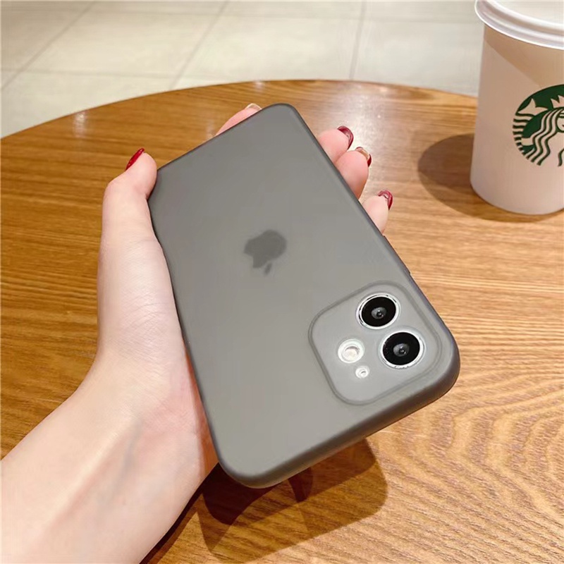 Ốp Điện Thoại Mặt Nhám Thiết Kế Đơn Giản Cho iPhone 13 12 11 Pro XS Max X XR 78 Plus
