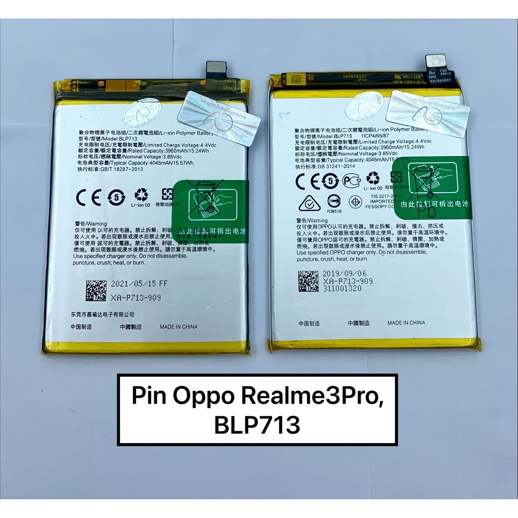 Pin Oppo Realme3Pro, F11, BLP713
