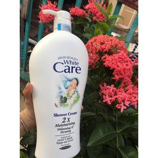 Sữa tắm Dê White Care 2X Malaysia 1200 ml- tặng kem dưỡng da tay